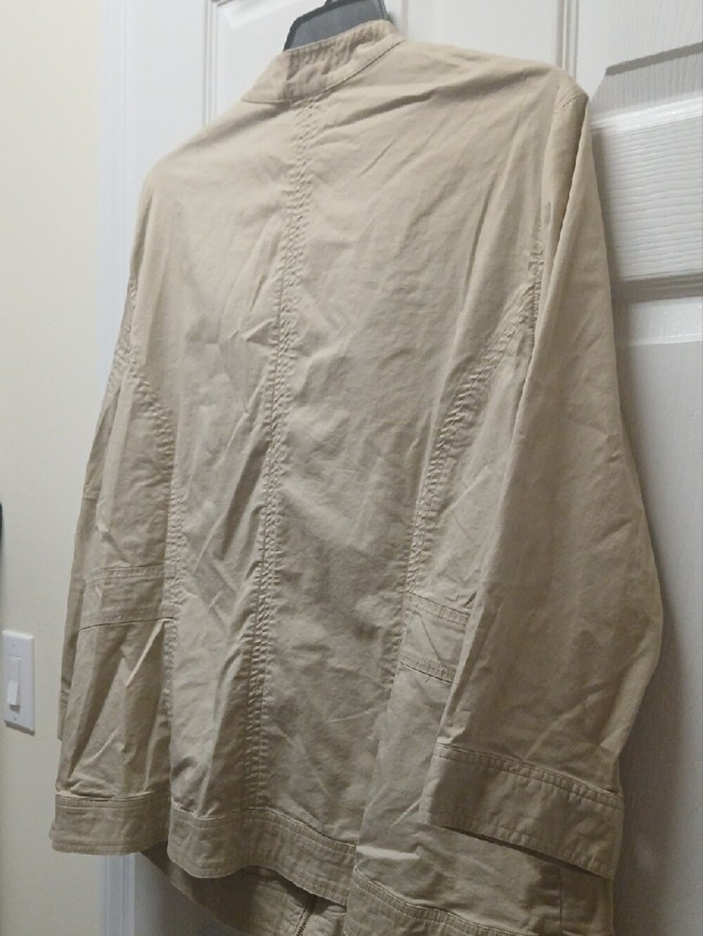 Ruby Rd. Tan Ruffle-Front Trench Jacket - Picture 4 of 4